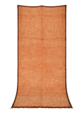 Burnt Field - Vintage Persian Gabbeh rug in warm ochre with dark contrasting borders