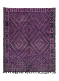 Indigo Field - Vintage Beni M'Guild Gerno rug with deep indigo and purple diamond motifs