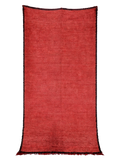 Red Tile - Vintage Persian Gabbeh rug in deep saturated red with thick shaggy pile
